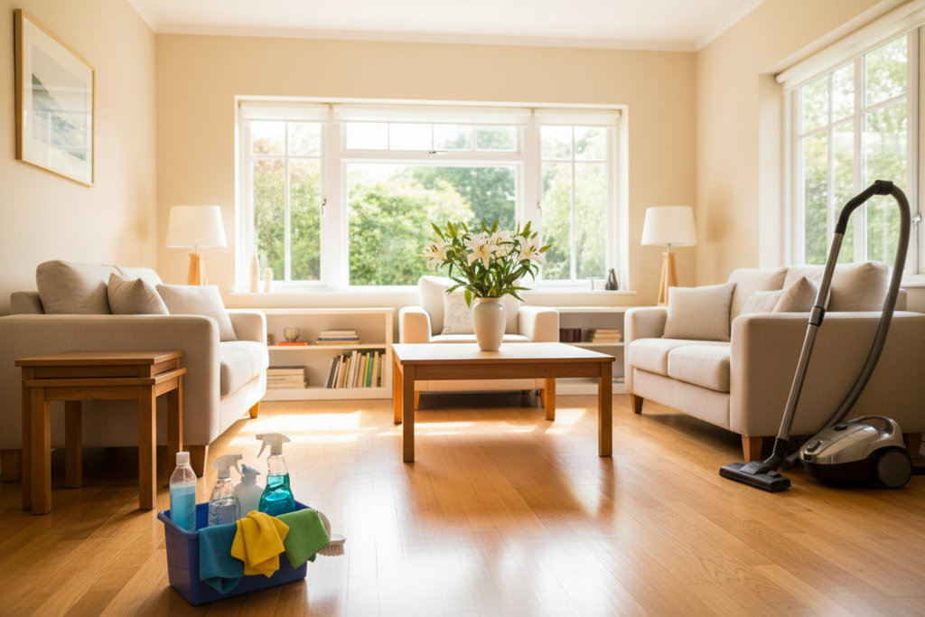 standard home cleaning service no people